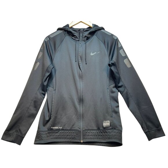 Nike Men's Therma Fit Full Zip Hoodie Jacket Size Small Gray Long Sleeve Pockets - Picture 1 of 12
